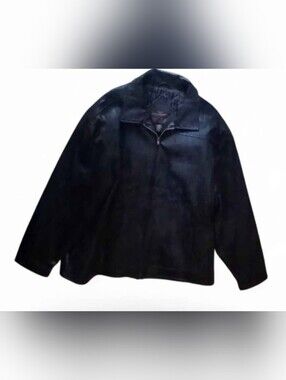 Steve & Barry's Men's Black Zip-Up Bomber Jacket